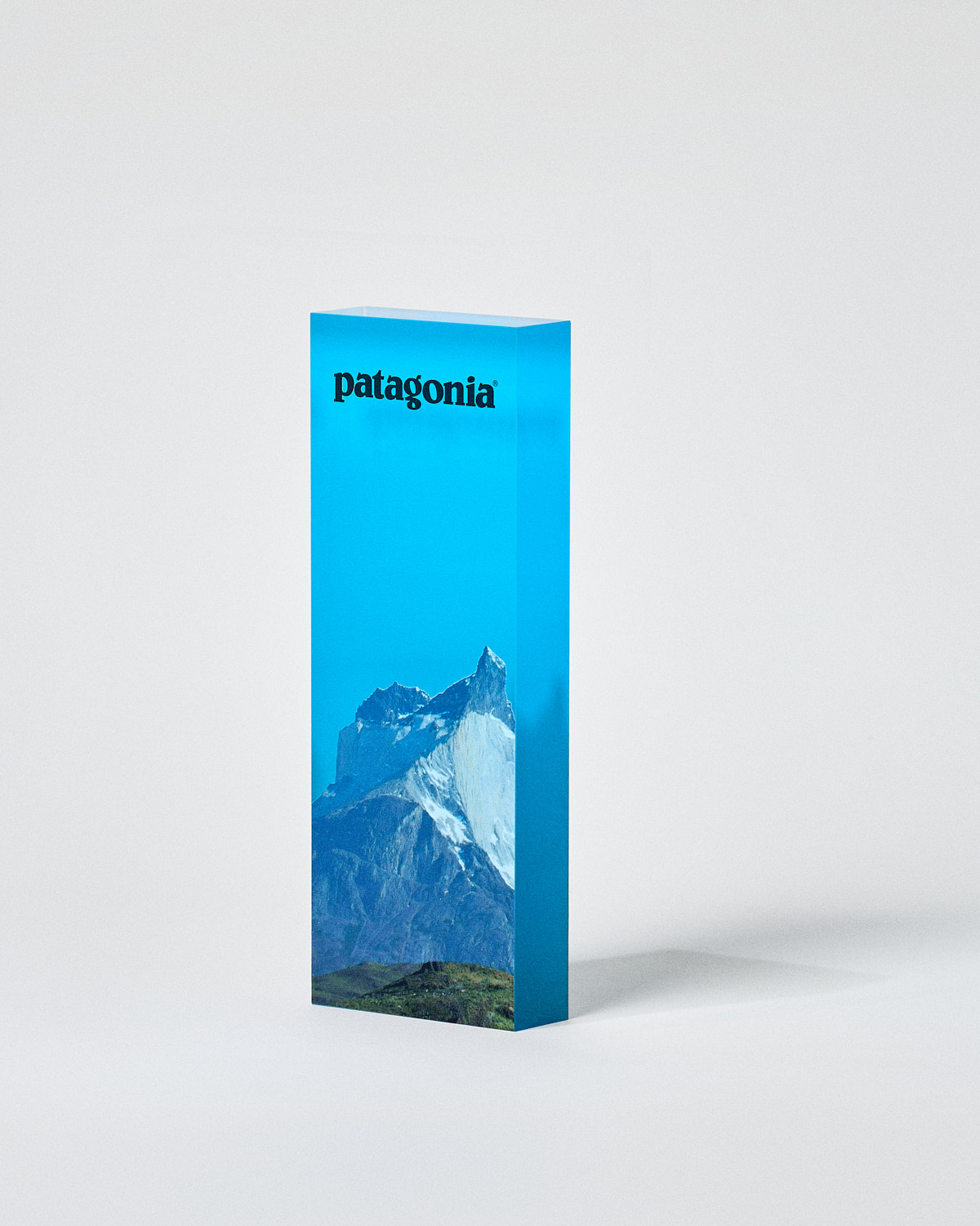Trofeo de metacrilato personalizado Patagonia Sustain Awards